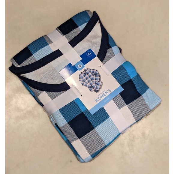 Women's Hanukkah Buffalo Check Pajama Size 3X - Picture 2 of 3